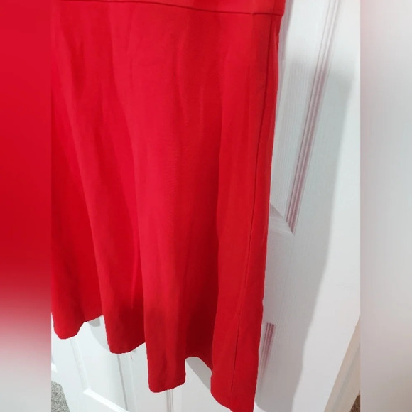 Talbots Woman Petite Red Crochet Sleeveless Fit and Flare Dress in Size 3XP - Picture 8 of 12